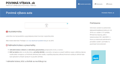 Desktop Screenshot of povinnavybava.sk